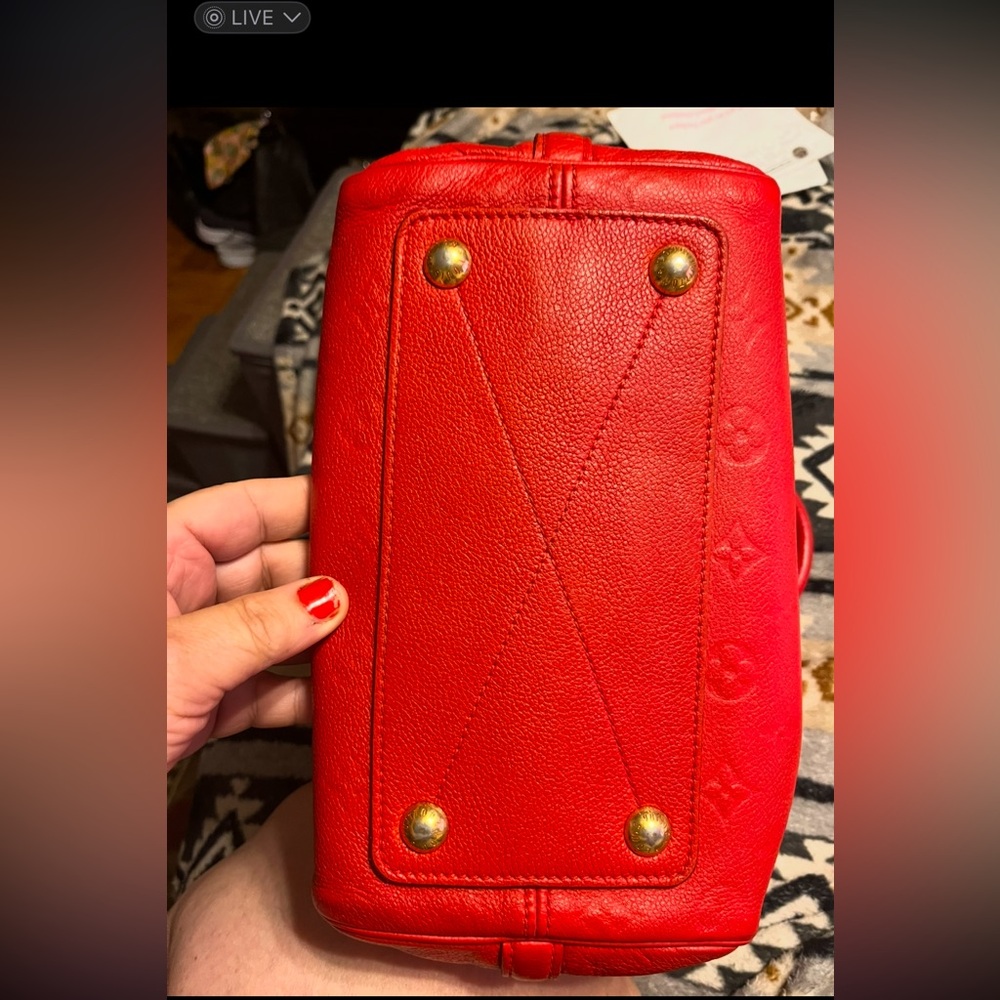 Louis Vuitton EUC COA* Speedy Bandouliere Empriente Cherry - Picture 7 of 17